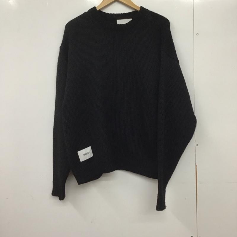 ダブルタップス W)TAPS ニット、セーター 長袖 242madt-knm05 INGREDIENT SWEATER POLY 長袖ニット セーター 2 無地 黒 / ブラック /  メンズ USED 古着 中古 10146006