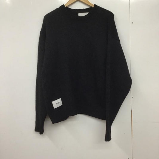 ダブルタップス W)TAPS ニット、セーター 長袖 242madt-knm05 INGREDIENT SWEATER POLY 長袖ニット セーター 2 無地 黒 / ブラック /  メンズ USED 古着 中古 10146006