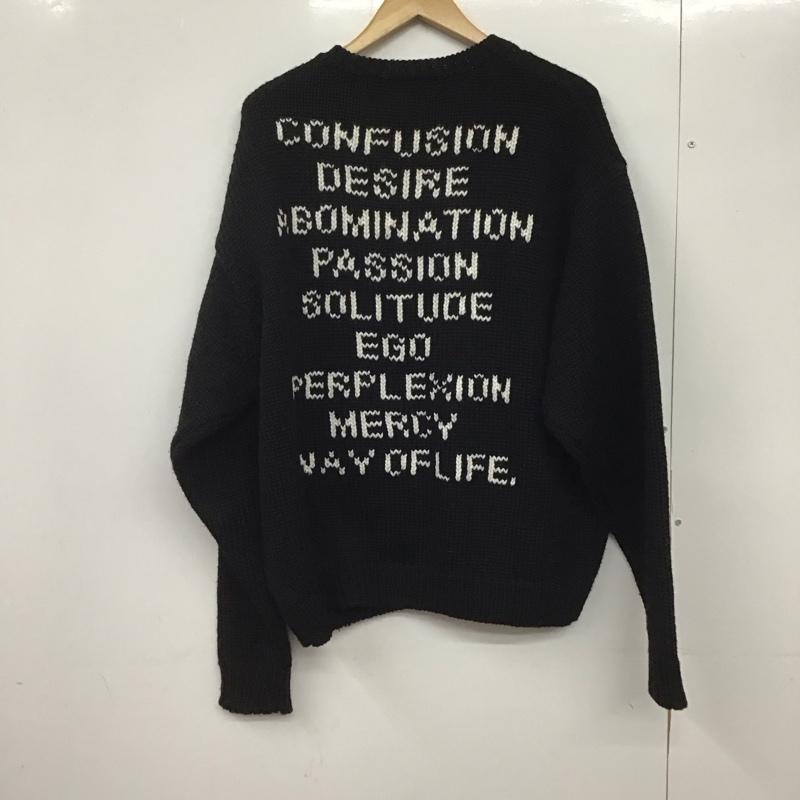 ダブルタップス W)TAPS ニット、セーター 長袖 242madt-knm05 INGREDIENT SWEATER POLY 長袖ニット セーター 2 無地 黒 / ブラック /  メンズ USED 古着 中古 10146006