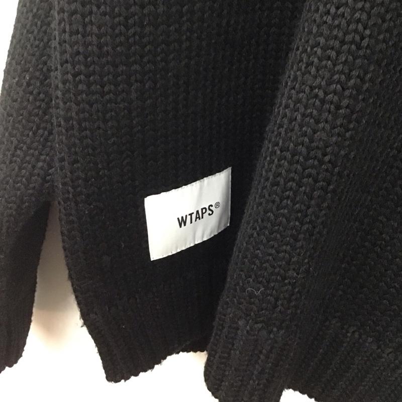 ダブルタップス W)TAPS ニット、セーター 長袖 242madt-knm05 INGREDIENT SWEATER POLY 長袖ニット セーター 2 無地 黒 / ブラック /  メンズ USED 古着 中古 10146006
