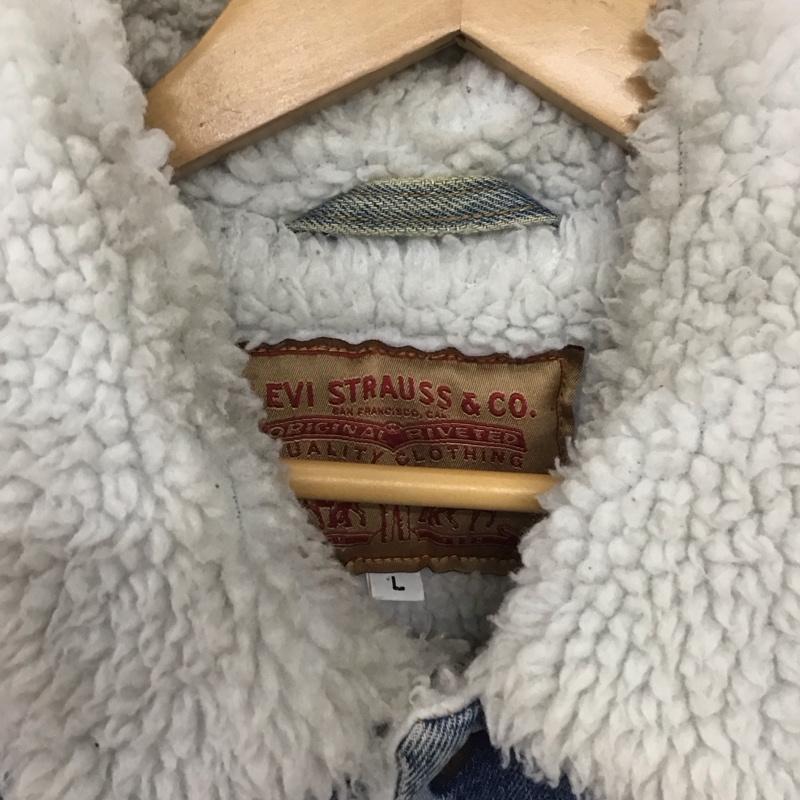 リーバイストラウスアンドコー Levi Strauss & co. ジャケット、上着 ジャンパー、ブルゾン デニムジャケット Gジャン アウター ボアジャケット L 無地 インディゴ / インディゴ /  メンズ USED 古着 中古 10146014
