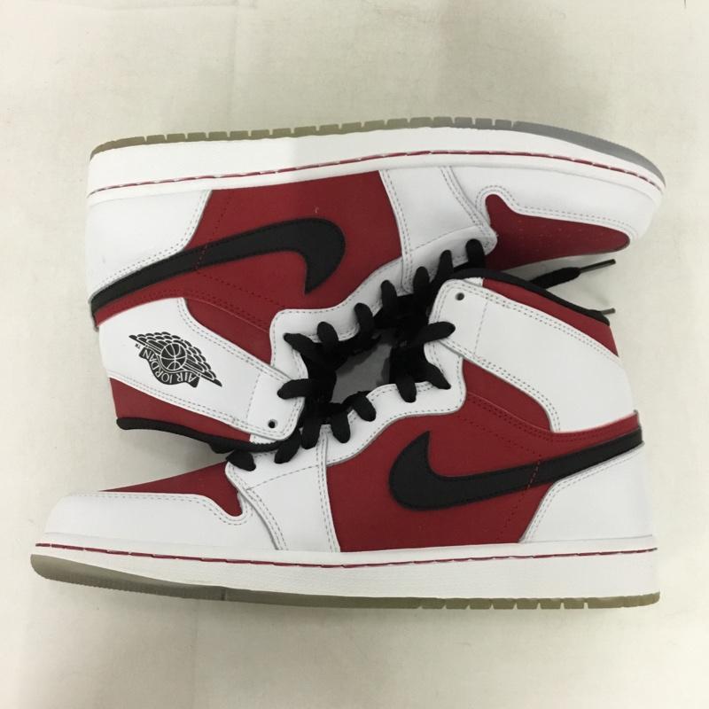 ナイキ NIKE スニーカー スニーカー 555088 123 AIR JORDAN 1 RETRO HIGH OG 28cm 箱有 28.0cm ロゴ、文字 白 / ホワイト / white X 黒 / ブラック / black X 赤 / レッド / red メンズ USED 古着 中古 10146022