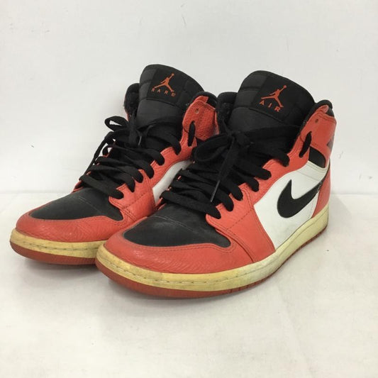ナイキ NIKE スニーカー スニーカー 332550 800 AIR JORDAN 1 RETRO HIGH 26cm 26.0cm ロゴ、文字 白 / ホワイト / X 黒 / ブラック / X 橙 / オレンジ /  メンズ USED 古着 中古 10146024