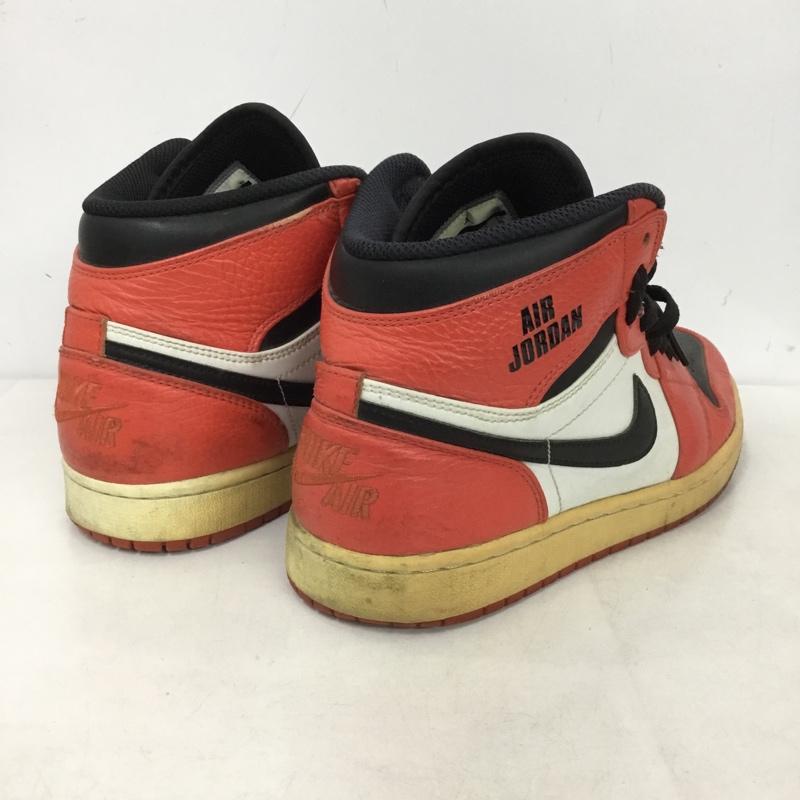 ナイキ NIKE スニーカー スニーカー 332550 800 AIR JORDAN 1 RETRO HIGH 26cm 26.0cm ロゴ、文字 白 / ホワイト / X 黒 / ブラック / X 橙 / オレンジ /  メンズ USED 古着 中古 10146024