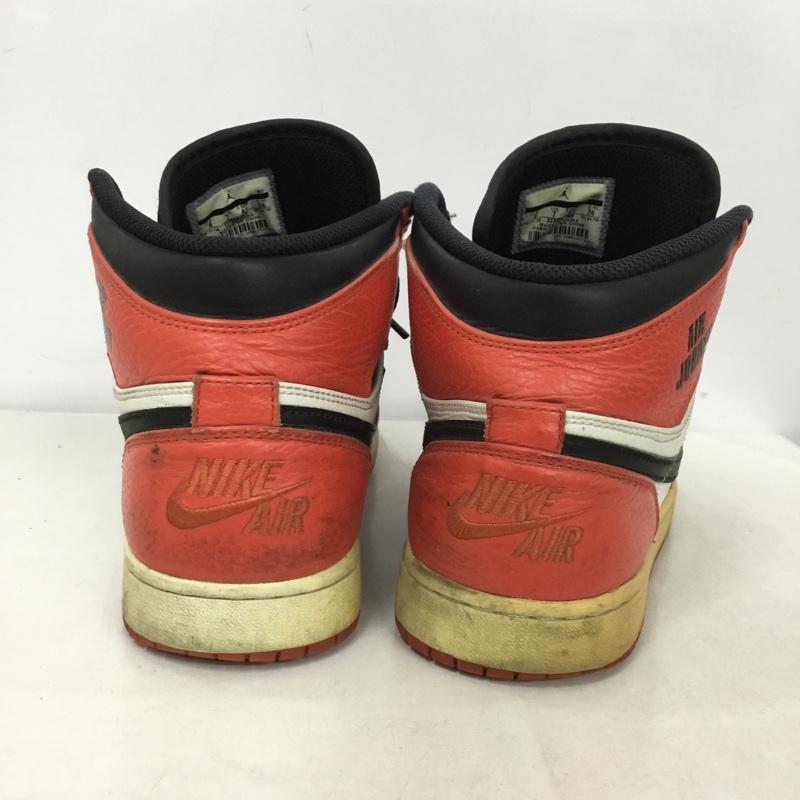 ナイキ NIKE スニーカー スニーカー 332550 800 AIR JORDAN 1 RETRO HIGH 26cm 26.0cm ロゴ、文字 白 / ホワイト / X 黒 / ブラック / X 橙 / オレンジ /  メンズ USED 古着 中古 10146024