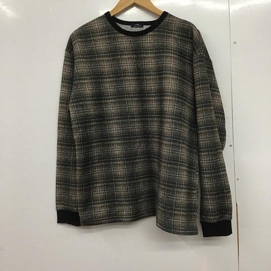 アイテムズ アーバンリサーチ ITEMS URBAN RESEARCH カットソー 長袖 長袖カットソー プリントカットソー クルーネック L チェック マルチカラー / マルチカラー /  メンズ USED 古着 中古 10146026