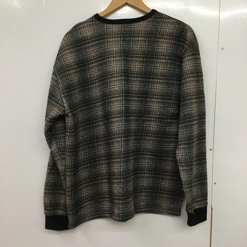 アイテムズ アーバンリサーチ ITEMS URBAN RESEARCH カットソー 長袖 長袖カットソー プリントカットソー クルーネック L チェック マルチカラー / マルチカラー /  メンズ USED 古着 中古 10146026