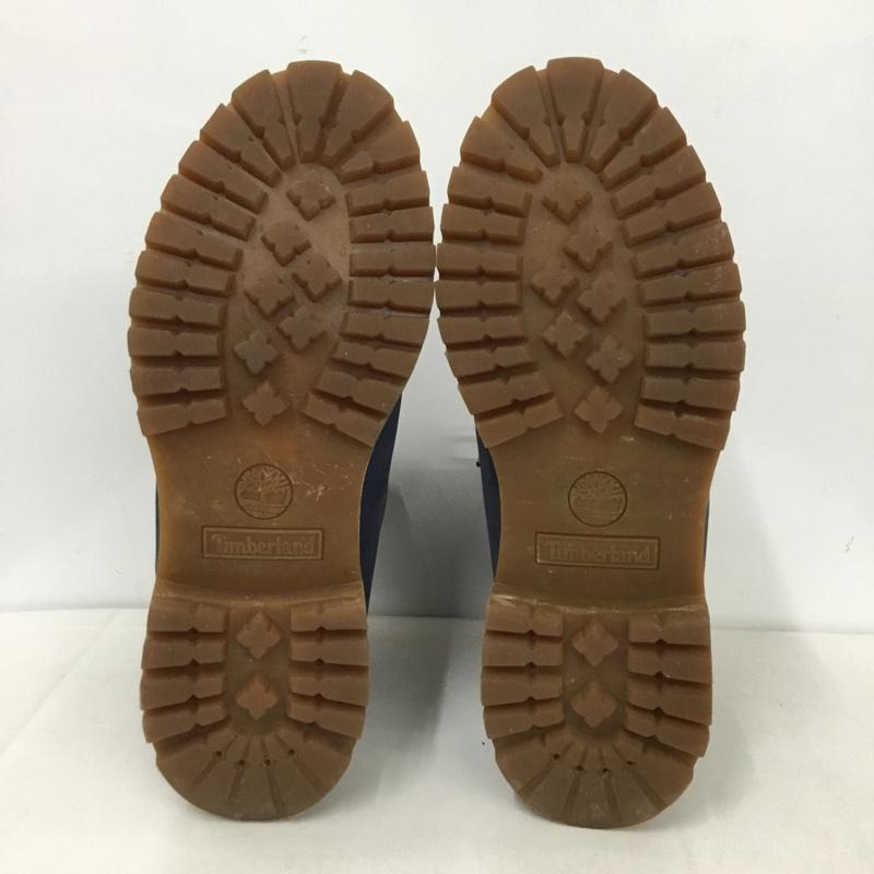 ティンバーランド Timberland ブーツ ショートブーツ 9653B トレッキングブーツ 6インチプレミアムブーツ 8W ワンポイント 紺 / ネイビー /  メンズ USED 古着 中古 10146030