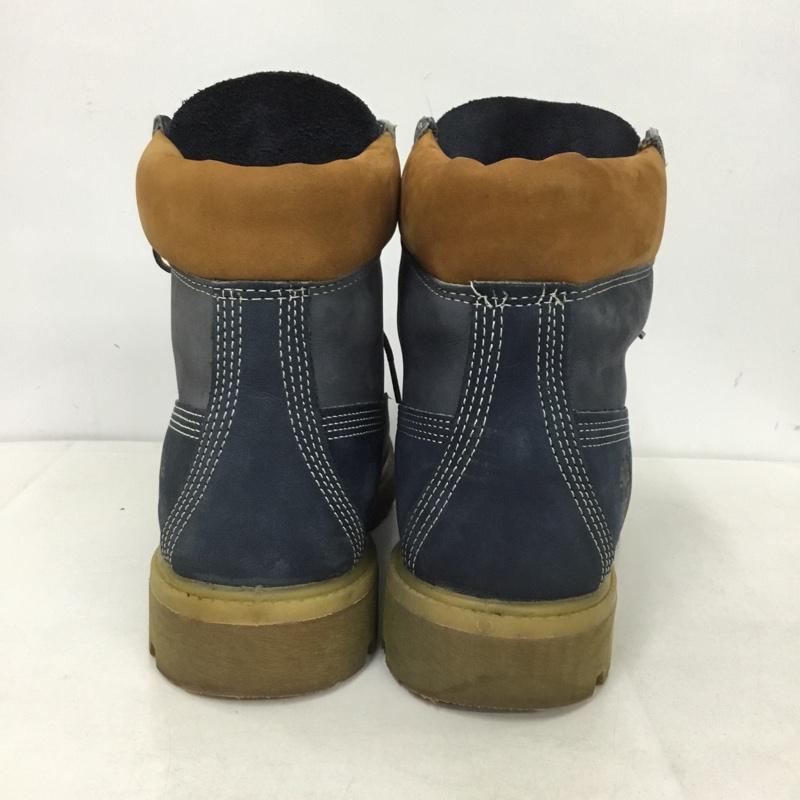 ティンバーランド Timberland ブーツ ショートブーツ 9653B トレッキングブーツ 6インチプレミアムブーツ 8W ワンポイント 紺 / ネイビー /  メンズ USED 古着 中古 10146030