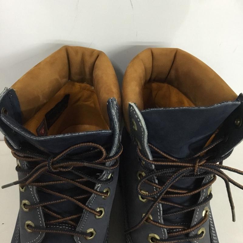 ティンバーランド Timberland ブーツ ショートブーツ 9653B トレッキングブーツ 6インチプレミアムブーツ 8W ワンポイント 紺 / ネイビー /  メンズ USED 古着 中古 10146030