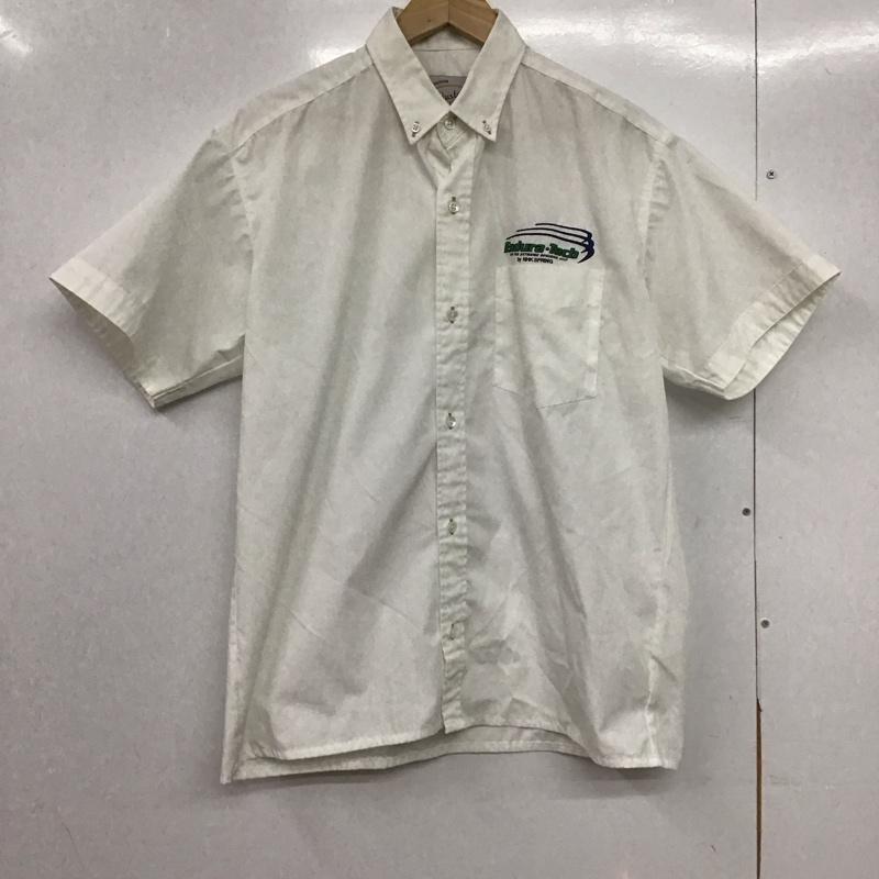 古着 USED シャツ、ブラウス 半袖 半袖シャツ カジュアルシャツ ポケットシャツ ワークシャツ M ロゴ、文字 白 / ホワイト /  メンズ USED 古着 中古 10146031
