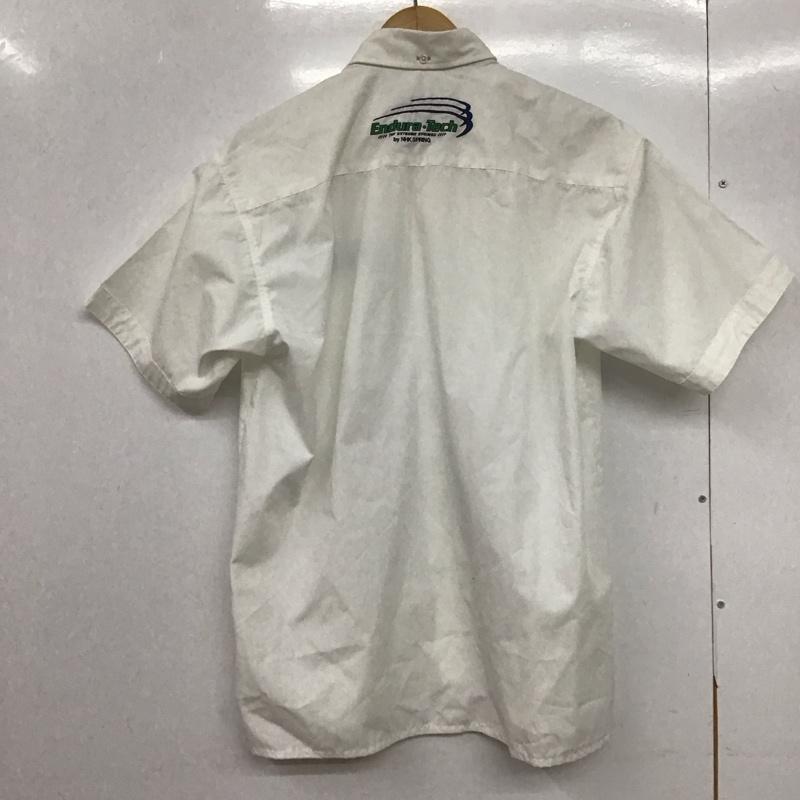 古着 USED シャツ、ブラウス 半袖 半袖シャツ カジュアルシャツ ポケットシャツ ワークシャツ M ロゴ、文字 白 / ホワイト /  メンズ USED 古着 中古 10146031