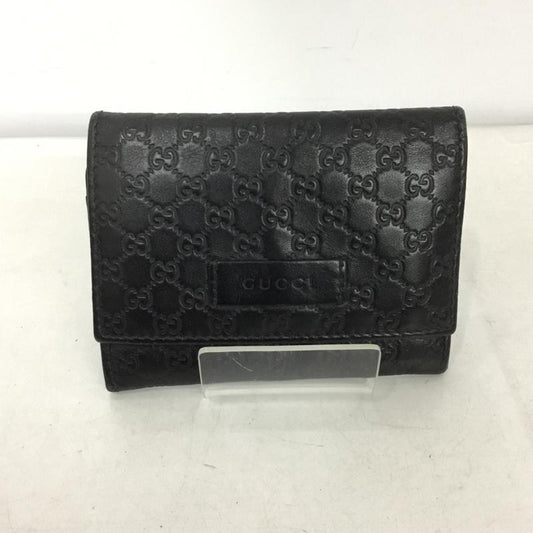 グッチ GUCCI カードケース 名刺入れ カードケース グッチシマ ロゴ、文字 黒 / ブラック /  メンズ USED 古着 中古 10146052