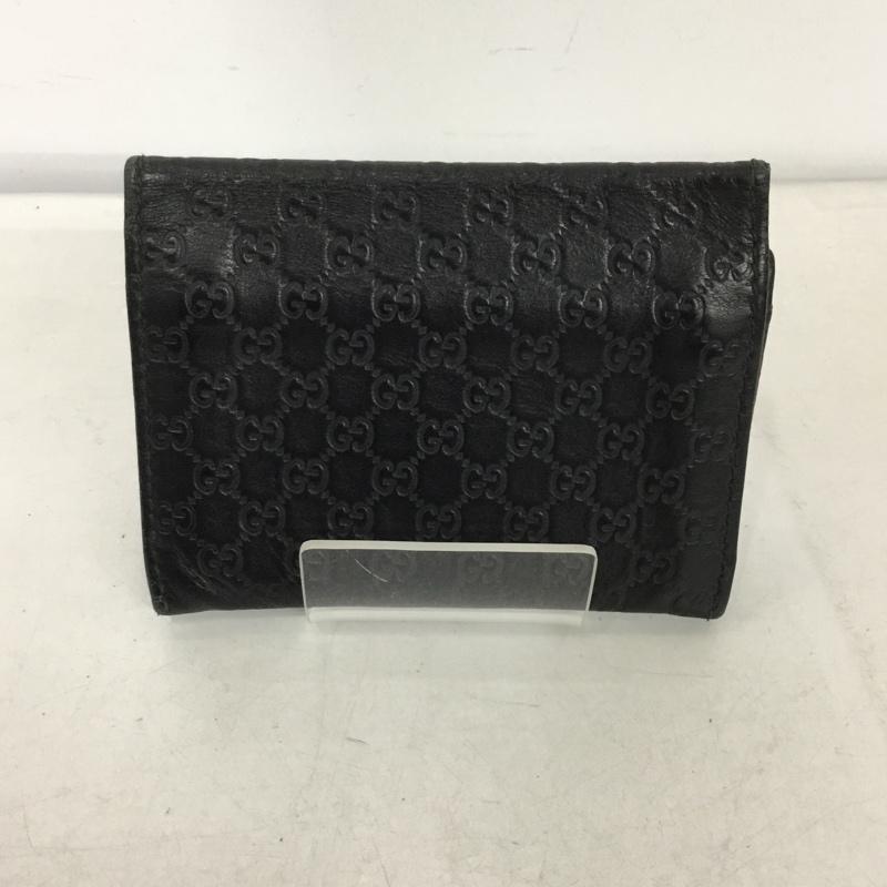 グッチ GUCCI カードケース 名刺入れ カードケース グッチシマ ロゴ、文字 黒 / ブラック /  メンズ USED 古着 中古 10146052