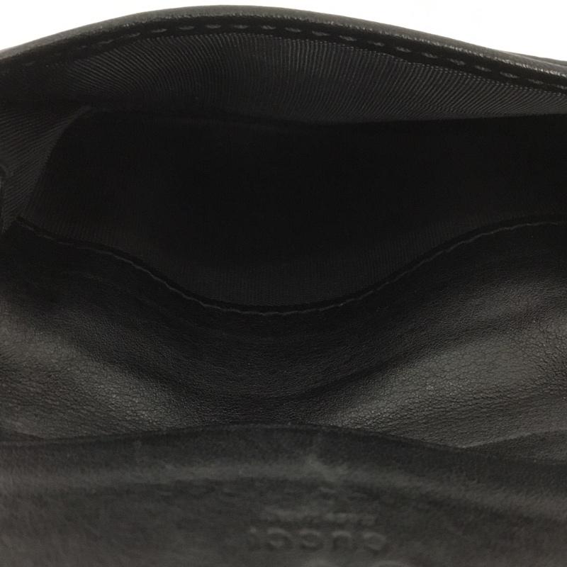 グッチ GUCCI カードケース 名刺入れ カードケース グッチシマ ロゴ、文字 黒 / ブラック /  メンズ USED 古着 中古 10146052
