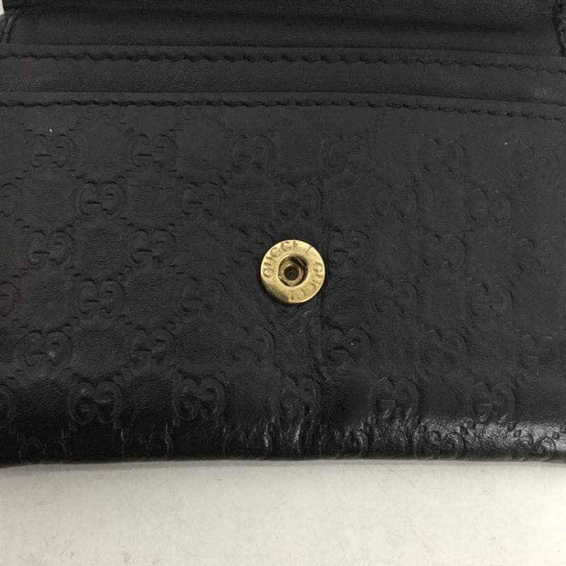 グッチ GUCCI カードケース 名刺入れ カードケース グッチシマ ロゴ、文字 黒 / ブラック /  メンズ USED 古着 中古 10146052