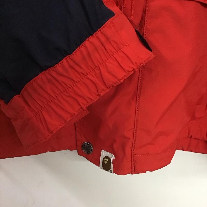 アベイシングエイプ A BATHING APE ジャケット、上着 ジャンパー、ブルゾン ジップアップジャケット ナイロンジャケット アウター L ロゴ、文字 赤 / レッド / X 白 / ホワイト / X 紺 / ネイビー /  メンズ USED 古着 中古 10146063