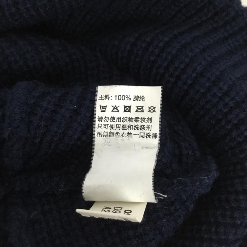 アディダス adidas 帽子 ニット帽 D98944 ポンポン付きビーニー ロゴ、文字 紺 / ネイビー /  メンズ USED 古着 中古 10146073