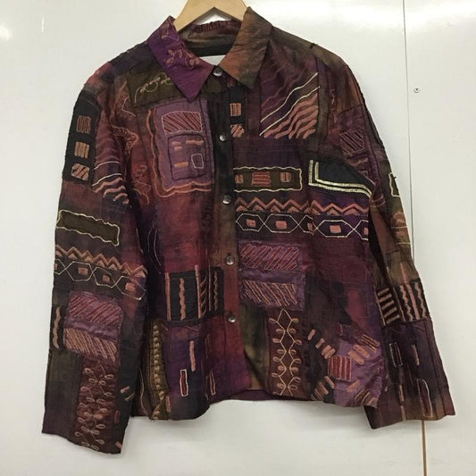 古着 USED シャツ、ブラウス 長袖 長袖シャツ 刺繍シャツ カラーシャツ 古着 2 総柄 マルチカラー / マルチカラー /  メンズ USED 古着 中古 10146084