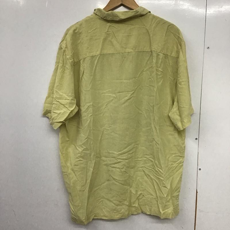 古着 USED シャツ、ブラウス 半袖 半袖シャツ プリントシャツ 古着 XL ストライプ 黄 / イエロー /  メンズ USED 古着 中古 10146088