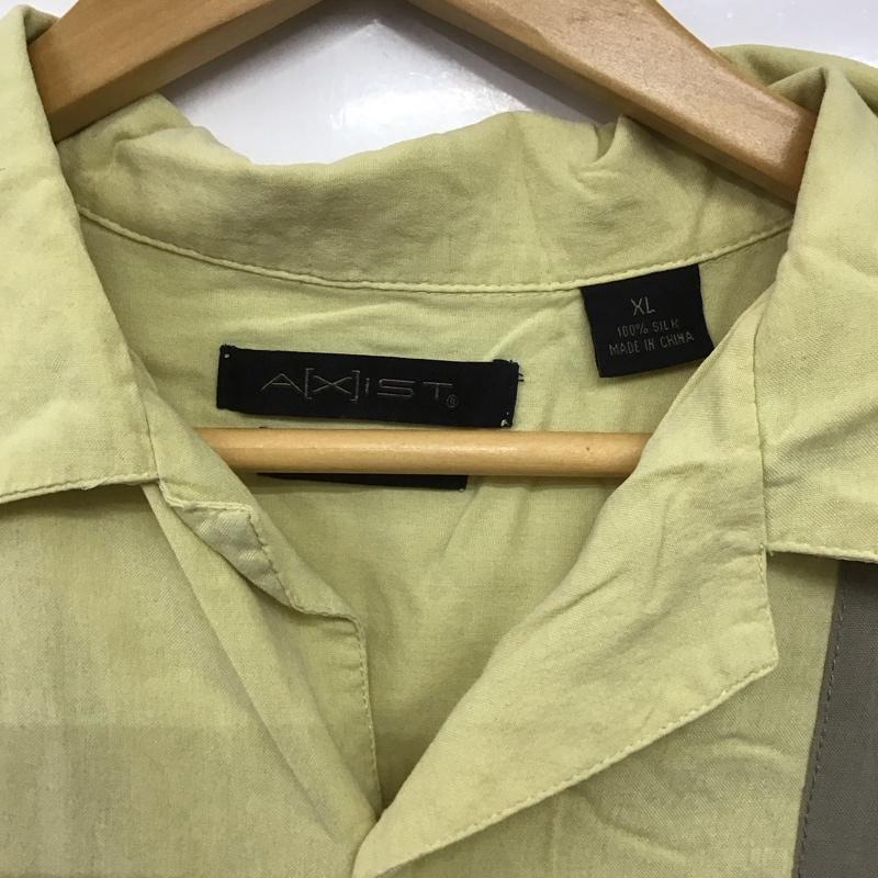 古着 USED シャツ、ブラウス 半袖 半袖シャツ プリントシャツ 古着 XL ストライプ 黄 / イエロー /  メンズ USED 古着 中古 10146088
