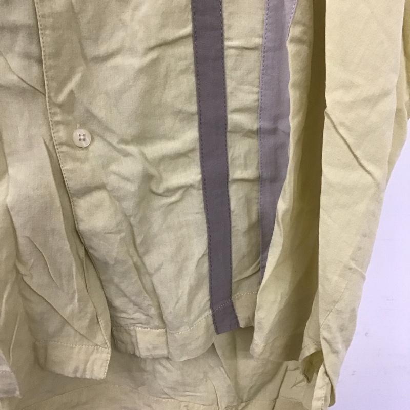 古着 USED シャツ、ブラウス 半袖 半袖シャツ プリントシャツ 古着 XL ストライプ 黄 / イエロー /  メンズ USED 古着 中古 10146088