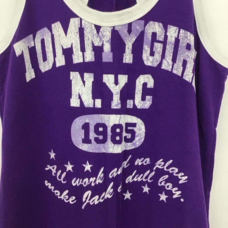 トミーガール tommy girl ワンピース ロングスカート ロングワンピース ノースリーブワンピース タイトスカート S ロゴ、文字 紫 / パープル /  レディース USED 古着 中古 10146123