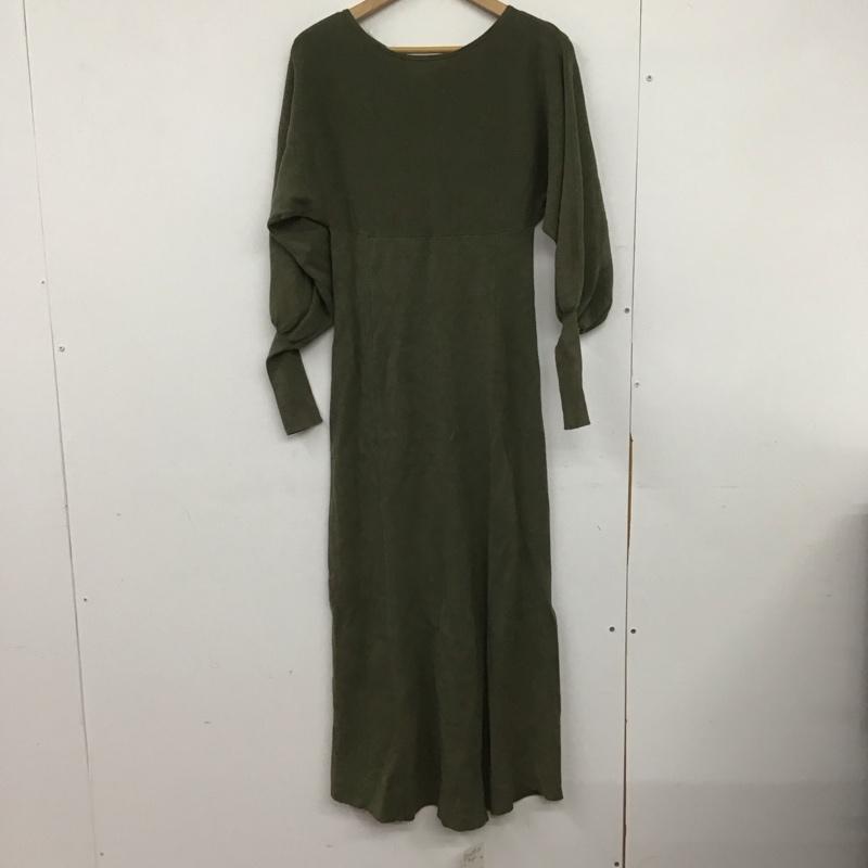 スピック＆スパン Spick & Span ワンピース ロングスカート 長袖ロングワンピース タイトワンピース カジュアルワンピース FREE 無地 カーキ / カーキ /  レディース USED 古着 中古 10146147