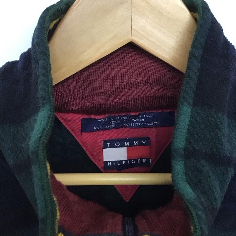 トミーヒルフィガー TOMMY HILFIGER ジャケット、上着 ジャケット、ブレザー フリースジャケット プルオーバー スタンドネック XL チェック マルチカラー / マルチカラー /  メンズ USED 古着 中古 10146176