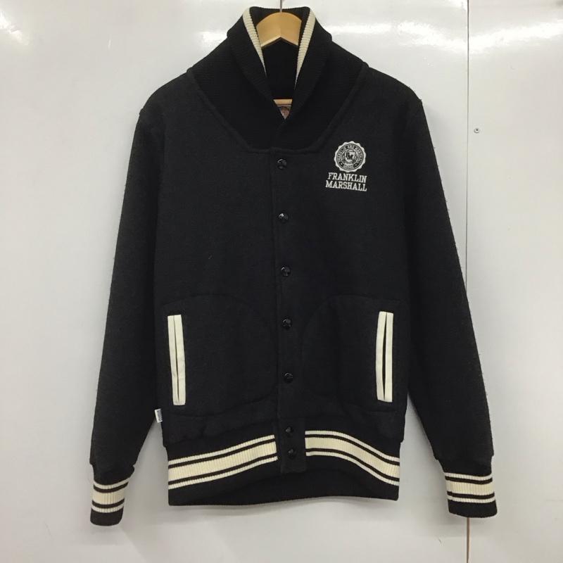 フランクリンマーシャル FRANKLIN&MARSHALL ジャケット、上着 ジャケット、ブレザー カジュアルジャケット アウター ノーカラージャケット M ロゴ、文字 黒 / ブラック /  メンズ USED 古着 中古 10146177