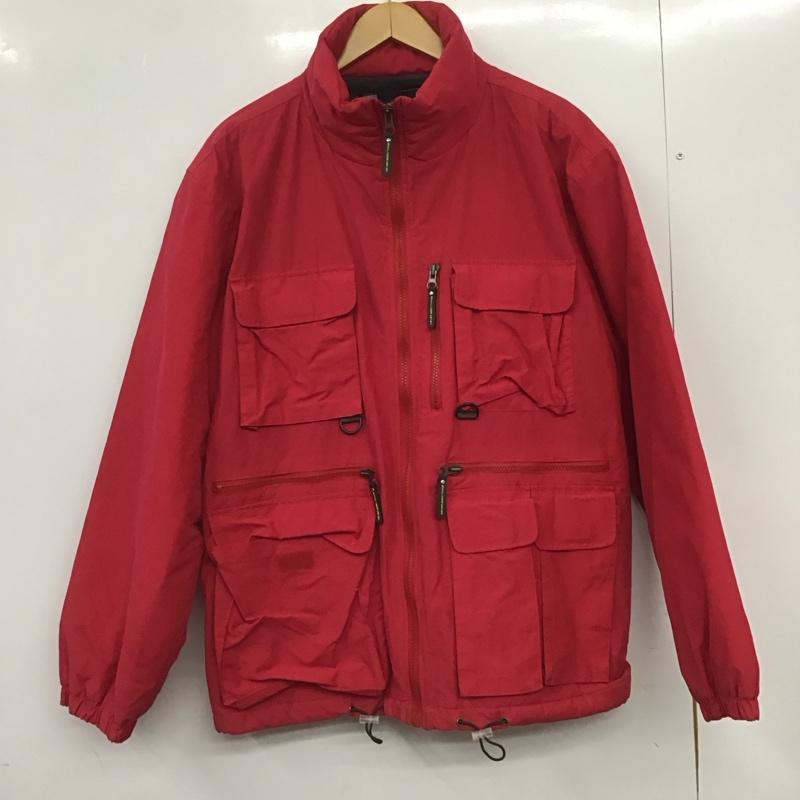 古着 USED ジャケット、上着 ジャケット、ブレザー ジップアップジャケット アウター 古着 L 無地 赤 / レッド /  メンズ USED 古着 中古 10146203