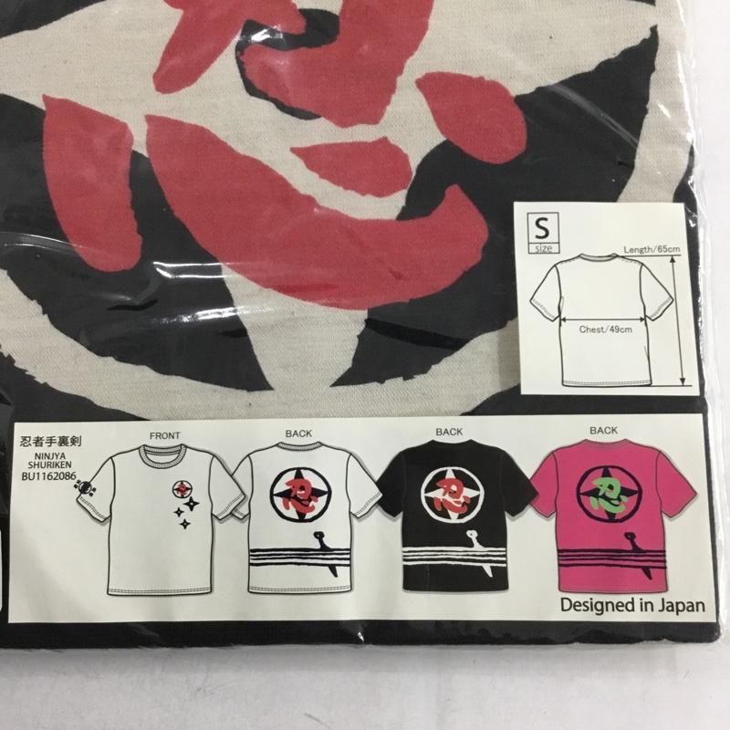 豊天商店 ぶーでんしょうてん Tシャツ 半袖 忍者 手裏剣 S ロゴ、文字 X プリント 黒 / ブラック /  メンズ USED 古着 中古 10146214