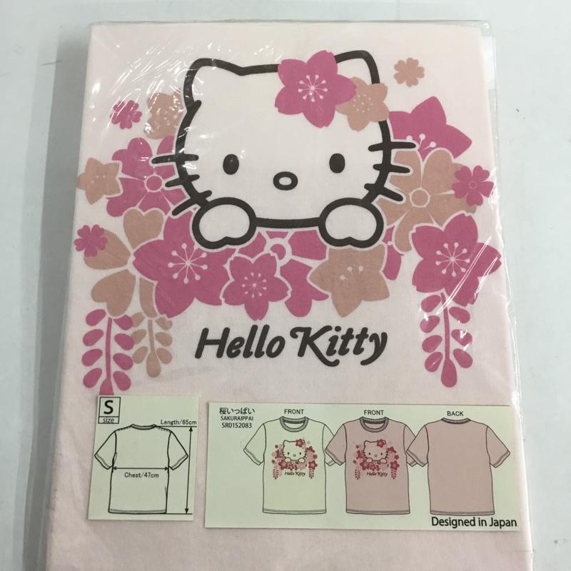 豊天商店 ぶーでんしょうてん Tシャツ 半袖 桜いっぱい キティちゃん S プリント X キャラクター 桃 / ピンク /  レディース USED 古着 中古 10146221