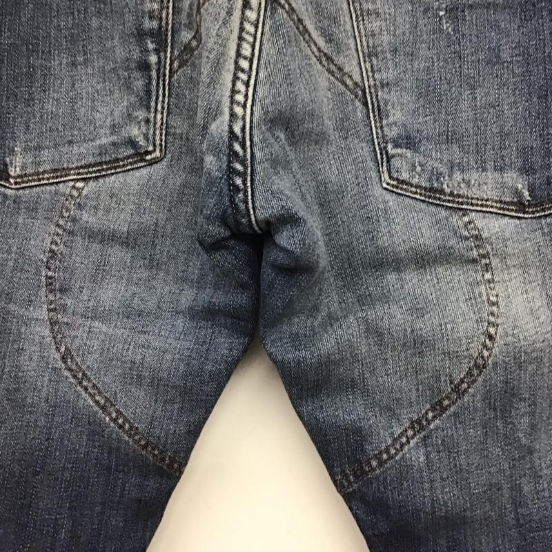 ジースターロゥ G-STAR RAW パンツ デニム、ジーンズ デニムパンツ スリムパンツ カジュアルパンツ ストレッチパンツ 29インチ ダメージ加工 インディゴ / インディゴ /  メンズ USED 古着 中古 10146226