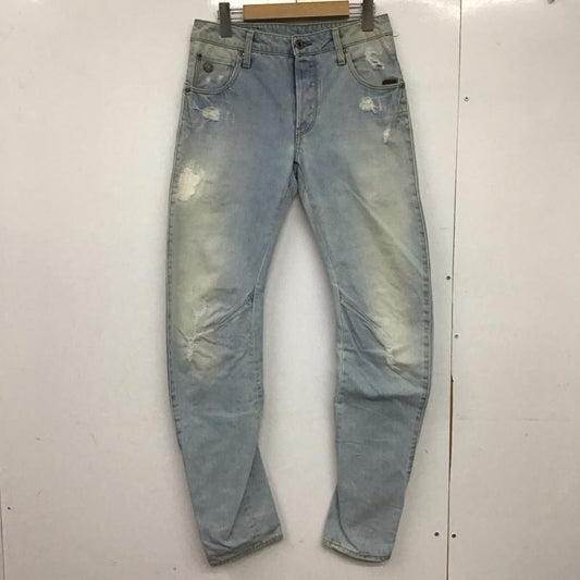 ジースターロゥ G-STAR RAW パンツ デニム、ジーンズ デニムパンツ スリムパンツ カジュアルパンツ 27インチ ダメージ加工 インディゴ / インディゴ /  メンズ USED 古着 中古 10146228
