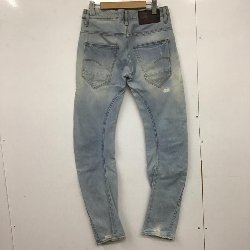 ジースターロゥ G-STAR RAW パンツ デニム、ジーンズ デニムパンツ スリムパンツ カジュアルパンツ 27インチ ダメージ加工 インディゴ / インディゴ /  メンズ USED 古着 中古 10146228