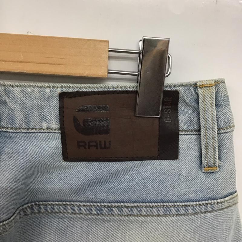 ジースターロゥ G-STAR RAW パンツ デニム、ジーンズ デニムパンツ スリムパンツ カジュアルパンツ 27インチ ダメージ加工 インディゴ / インディゴ /  メンズ USED 古着 中古 10146228