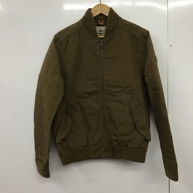 ティンバーランド Timberland ジャケット、上着 ジャケット、ブレザー ジップアップジャケット アウター M ロゴ、文字 カーキ / カーキ /  メンズ USED 古着 中古 10146242