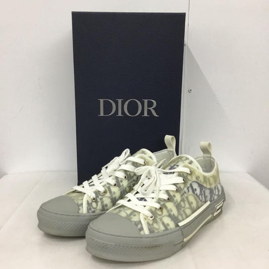 ディオール DIOR スニーカー スニーカー B23 オブリーク 42 箱有 ローカット ロゴ、文字 白 / ホワイト / X 灰 / グレー /  メンズ USED 古着 中古 10146267
