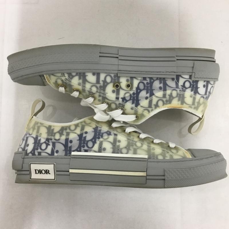 ディオール DIOR スニーカー スニーカー B23 オブリーク 42 箱有 ローカット ロゴ、文字 白 / ホワイト / X 灰 / グレー /  メンズ USED 古着 中古 10146267