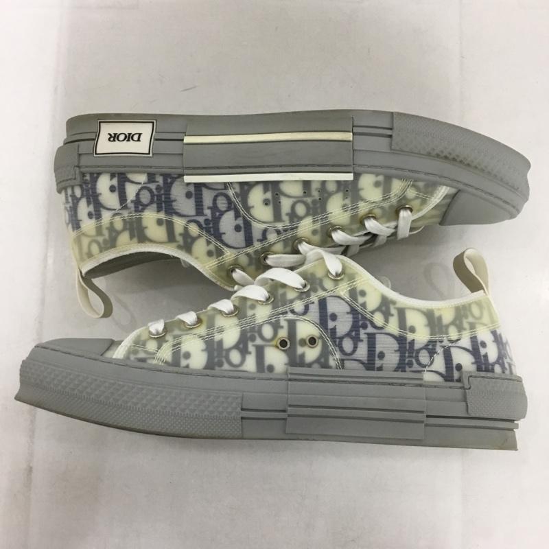 ディオール DIOR スニーカー スニーカー B23 オブリーク 42 箱有 ローカット ロゴ、文字 白 / ホワイト / X 灰 / グレー /  メンズ USED 古着 中古 10146267
