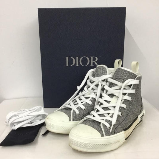 ディオール DIOR スニーカー スニーカー B23 HT DO JACQUARD オブリーク ジャカード ハイトップ 43 箱有 ロゴ、文字 灰 / グレー /  メンズ USED 古着 中古 10146268