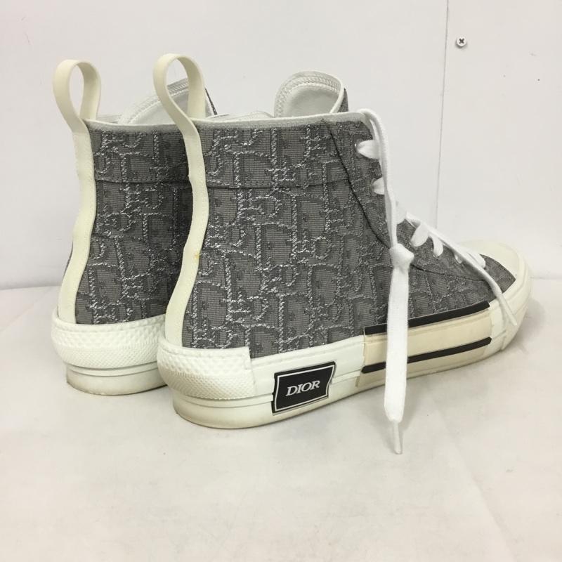 ディオール DIOR スニーカー スニーカー B23 HT DO JACQUARD オブリーク ジャカード ハイトップ 43 箱有 ロゴ、文字 灰 / グレー /  メンズ USED 古着 中古 10146268