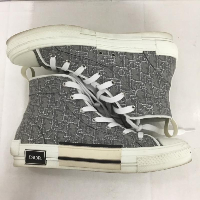 ディオール DIOR スニーカー スニーカー B23 HT DO JACQUARD オブリーク ジャカード ハイトップ 43 箱有 ロゴ、文字 灰 / グレー /  メンズ USED 古着 中古 10146268