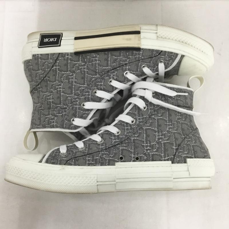 ディオール DIOR スニーカー スニーカー B23 HT DO JACQUARD オブリーク ジャカード ハイトップ 43 箱有 ロゴ、文字 灰 / グレー /  メンズ USED 古着 中古 10146268