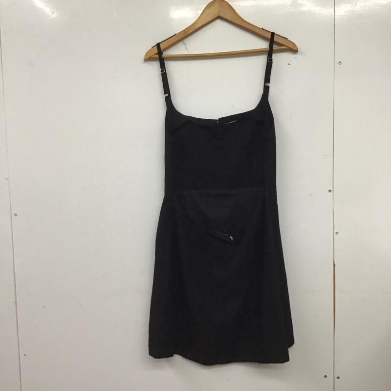 ザラ ZARA ワンピース ミニスカート L 無地 黒 / ブラック /  レディース USED 古着 中古 10146281