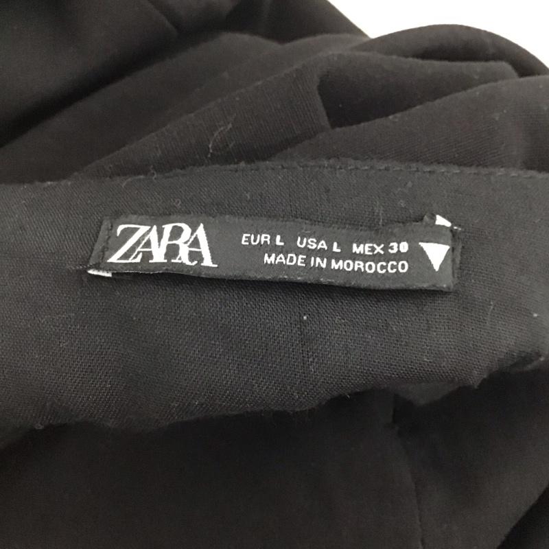 ザラ ZARA ワンピース ミニスカート L 無地 黒 / ブラック /  レディース USED 古着 中古 10146281