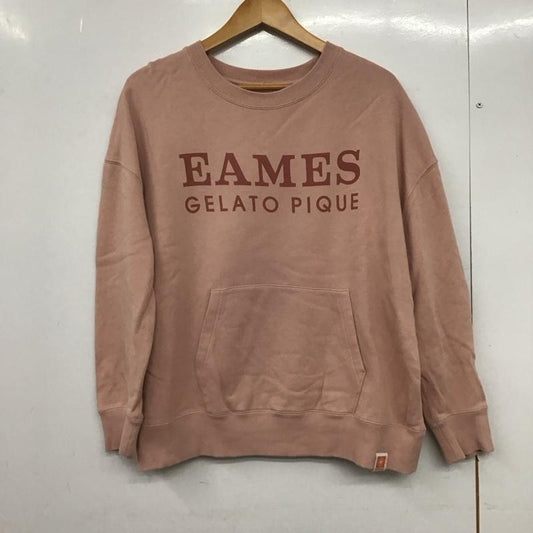 ジェラートピケ gelato pique トレーナー 長袖 EAMES ONE SIZE ロゴ、文字 桃 / ピンク /  レディース USED 古着 中古 10146285
