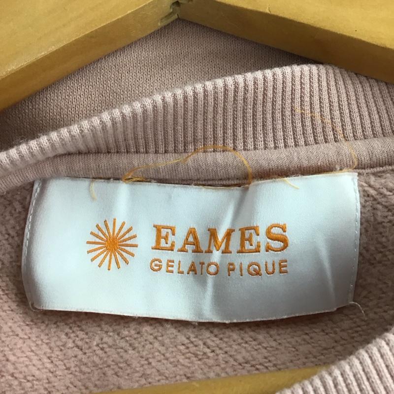 ジェラートピケ gelato pique トレーナー 長袖 EAMES ONE SIZE ロゴ、文字 桃 / ピンク /  レディース USED 古着 中古 10146285
