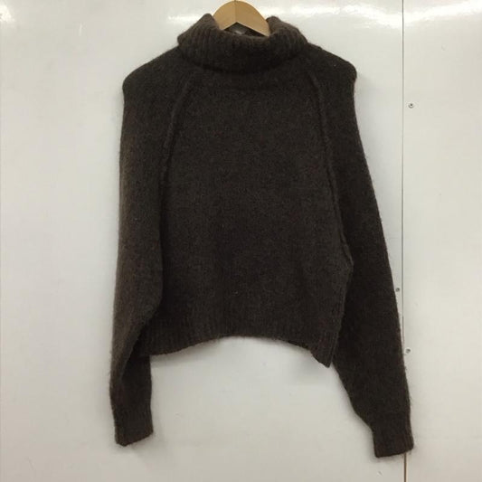 ザラ ZARA ニット、セーター 長袖 M 無地 茶 / ブラウン /  レディース USED 古着 中古 10146296